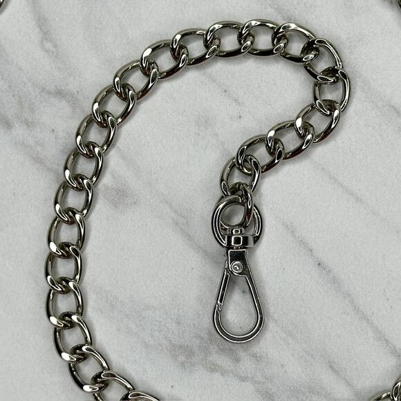 Silver Tone Chain Link Purse Handbag Bag Replacement Strap - Picture 13 of 13